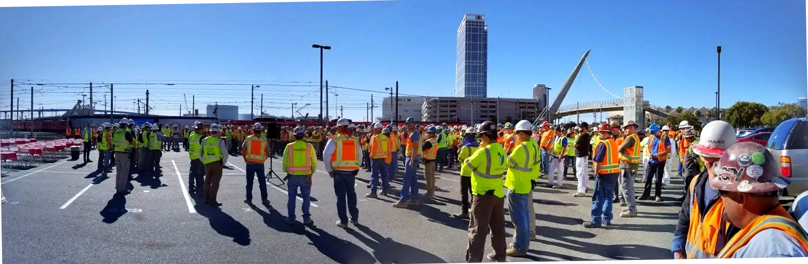 Hands On Labor event crew on site